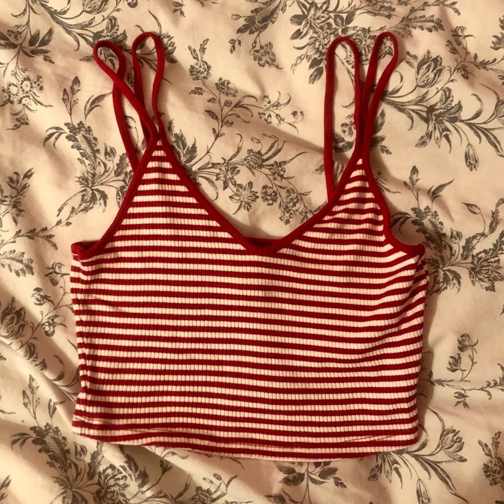 Forever 21 Striped Cropped Tank Top